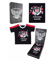 Beşiktaş Orijinal Bebek T-Shirt Hediyelik Ahşap Kutulu (Siyah)