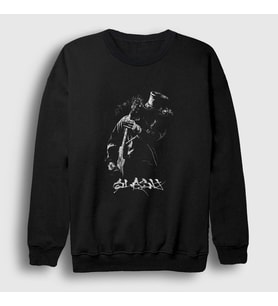 Presmono Unisex Siyah Icon Guns N' Roses Slash Sweatshirt 40020tt
