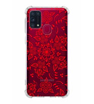 Samsung Galaxy M31  Köşe Korumalı Antişok Kapak Nostalji Desen Tasarımlı Şeffaf  Kılıf