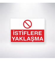 İstiflere Yaklaşma 21x28 Arkası Yapışkanlı Levha
