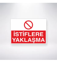 İstiflere Yaklaşma 21x28 Arkası Yapışkanlı Levha