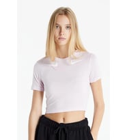 Nike Double Swoosh Crop Fit Tee Pink Likralı ince Crop Kısa Tişört Pembe