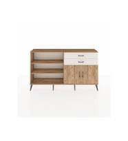 Arges Konsol 3 Raflı 2 Çekmeceli 2 Kapaklı 176x30x99 Çam-Çam/Aytaşı