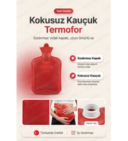 Kokusuz Kauçuk Termofor Sıcak Su Torbası Yerli Üretim 2 L