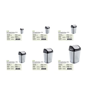 Polytime Sallanır Kapak Ofis Banyo Mutfak Bahçe Çöp Kutusu Kovası / 35 Litre / Krem / 57x38x30 Cm.