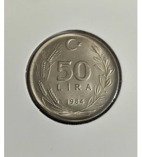 50 lira 1984 yılı koleksiyon madeni para