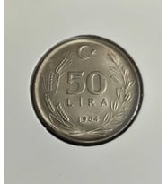 50 lira 1984 yılı koleksiyon madeni para