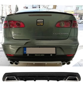 Seat Cordoba Siyah Difüzör Çiftli Kare Egzoz Görünümlü D Tip Difizör