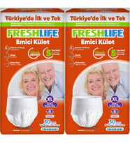FreshLife Emici Külot Hasta Bezi XL Ekstra Büyük 60 Adet (2PK*30)