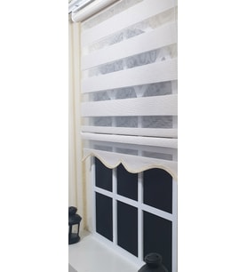 Zebra Stor Perde Bej Etek Dilimli ST 002