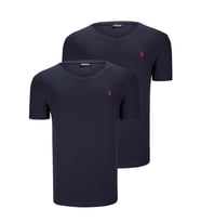 İKİLİ SET T8568 DEWBERRY V YAKA ERKEK T-SHIRT-KOYU LACİVERT - KOYU LACİVERT (Karışık)