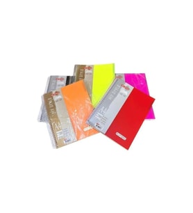 Komeks Spiralli Defter Plastik Kapak 3+1 Seperatörlü Kareli-Çizgili 160 Yaprak A4 (26 Lı Paket) (Karışık)