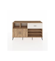 Kronos Konsol 6 Raflı Tek Çekmeceli 2 Kapaklı 176x59x99 Çam-Çam/Aytaşı