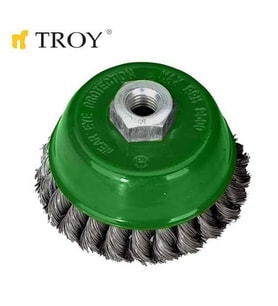 TROY 27707-75 Burma Telli Çanak Fırça (75mm) (Çok Renkli)
