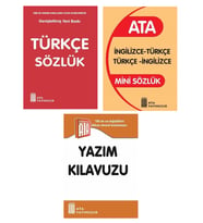 Mini Türkçe Sözlük- İngilizce Sözlük -Yazım Kılavuzu(Plastik Kapak) (Karışık)