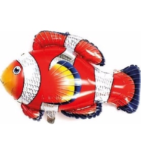 Pazariz  Folyo Balon Doğum Günü Balonu Parti Balonu 90 x 71 cm Turuncu Balık