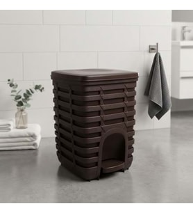 PALM KARE PEDALLI ÇÖP 9 LT KAHVERENGİ -100281