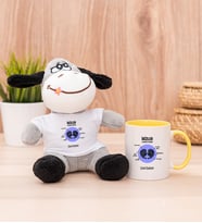 Kişiye Özel İkizler Burcuna Hediye Peluş Eşek ve Sarı Kupa