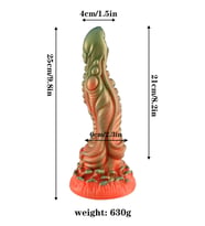 Censan Kırmızı Yeşil Canavar Dildo Model 5