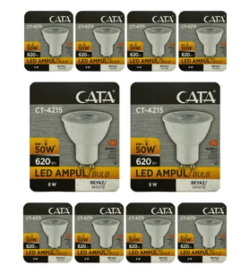 (10 Adet) Cata 8W (50W) 6500K (Beyaz Işık) GU10 Duylu Led Spot Ampul