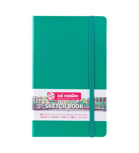 Talens Art Creation Sketchbook Sert Kapak Eskiz Defteri 140 gr 13x21 cm 80 yp FOREST GREEN 