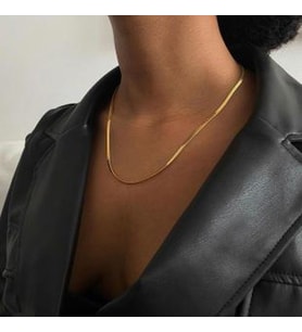 UZUN 60 CM İTALYAN EZME ZİNCİR KOLYE KADIN GOLD ÇELİK ÜZERİ ALTIN KAPLAMA GARANTİ BELGELİ