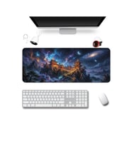 SonicTouch Klavye Mousepad 40x90cm Dikişsiz Pürüzsüz Su Geçirmez Kaymaz Kozmik Çin Tapınağı