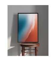 Tablo  Ahşap Çerçeveli Tablo  Çerçeveli Poster  Deniz, Plaj, Dalga Temalı Soyut Tablo (Karışık)