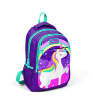 Coral High Kids Mor Su Yeşili Unicorn Desenli Üç Bölmeli Okul Sırt Çantası 14376