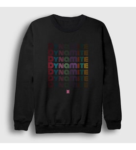 Presmono Unisex Siyah Dynamite Bts Sweatshirt 266141tt