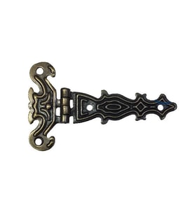 Dekoratif, Sac Tek Kuyruklu Menteşe - 40x68 mm, Küçük, Antik, 100 Adet
