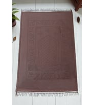 Yumuşak Kadife Dokulu Peluş Seccade Kahverengi