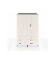 Kronos Dolap 5 Raflı 6 Çekmeceli Tek Askılı 132x59x195 Antrasit-Aytaşı/Aytaşı
