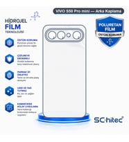 SChitec VIVO S50 Pro mini Uyumlu Arka Yüzey Hidrojel Koruyucu Film