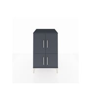 Kronos Komodin 2 Raflı 4 Kapaklı 60x59x96 Antrasit-Antrasit