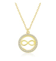 Sonsuzluk Gold 925 Ayar Gümüş Kolye