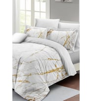 Nevresim Takımı %100 Doğal Pamuk Çift Kişilik 3d Digital Marble Shiny