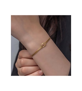 Gümüş Gold Aşk Düğüm Kadın Bileklik CSR2185199