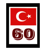 Türkiye Bayraklı Tokat 60 Plaka Kodu Ön Cam Sticker