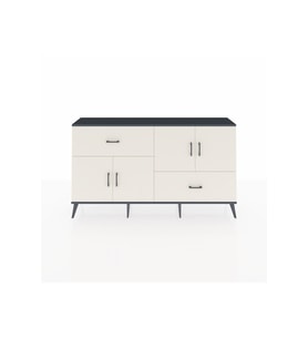 Arges Konsol 3 Raflı 2 Çekmeceli 4 Kapaklı 176x30x99 Antrasit-Aytaşı