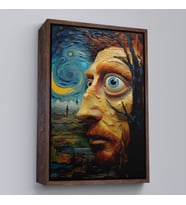Çerçeveli Vincent van Gogh Tarzı Portre Tablosu (Siyah)