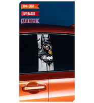 Araç Kapı Direk Kaplama Folyosu Batman Desenli (Sağ Sol Takım) (2 Adet) - 22x50 (Çok Renkli)
