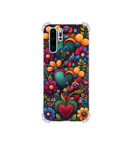 PrintiFy Huawei P30 Pro ile Uyumlu Düşlerin Dansı Serisi Çiçeklerin Dansı Tasarımlı Uv Baskılı Köşe Korumalı Antişok Kılıf