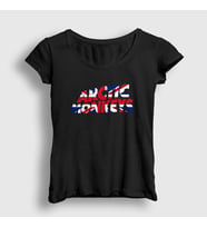 Presmono Kadın Siyah British Arctic Monkeys T-Shirt 12654tt