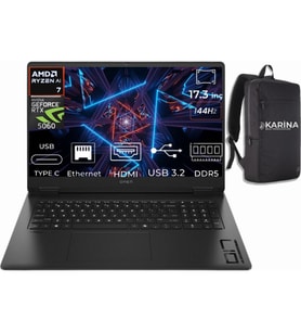 HP Omen 17-DB1015NT Ryzen Aı 7 350 C2EZ5EA-K26 128GB 1tb RTX5060 8gb W11PRO 17.3" Full Hd Gaming Laptop