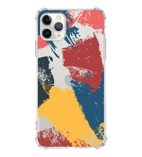 Apple iPhone 11 Pro Uyumlu Darbe Emici Antişok  Kapak Brush Stroke Tasarımlı Şeffaf Silikon Kılıf