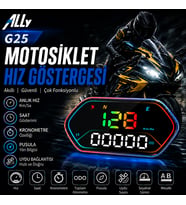 Ally HUD G25 OBD2 + GPS Head Up Display HUD, Dijital Hız Göstergesi - Motosiklet ile Uyumlu