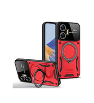 Realme C55 Kılıf Joy Lens Standlı Kapak - Kırmızı