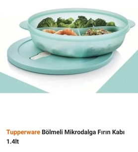 Tupperware Bölmeli Mikrodalga Fırın Kabı 1.4Lt Yblme1.4