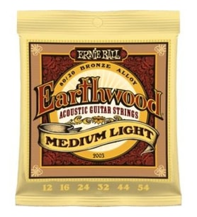Ernie Ball P02003 Earthwood Medium Light 80/20 Bronze 0.12 - 0.54 Akustik Gitar Teli